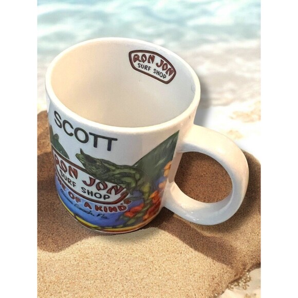 Ron Jon Surf Shop Cocoa Beach Florida Name personalized SCOTT Coffee Tea Cup Mug - Picture 5 of 7